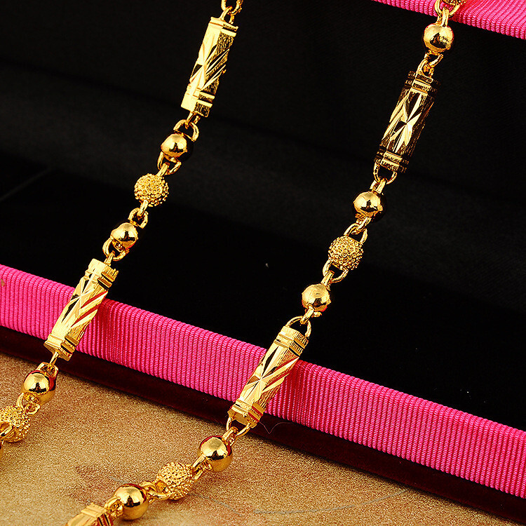 Gold-plated Brass 6mm-8mm Rope Chain Diamond Cut Pendant Necklace 8″- 20″