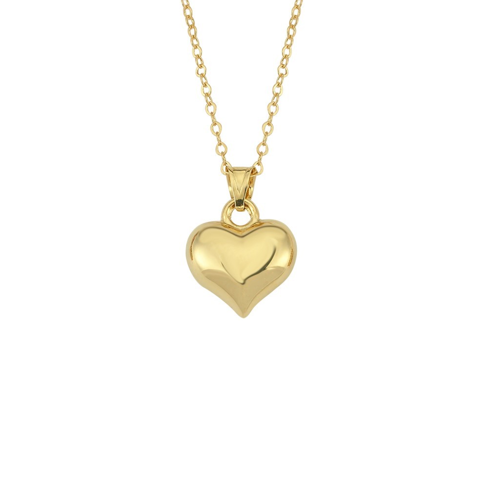 Minimalist Gold Charm Necklace – Heart, Key, Crescent Moon Pendants 22 inches
