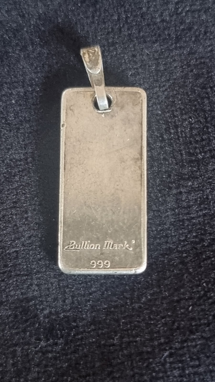 Vintage Pure Silver Bullion Mark Libra Pendant with original bale 2.7grams