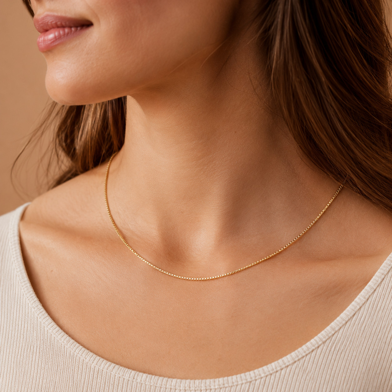 14/20 Gold Filled Box Chain Necklace – 1.5mm