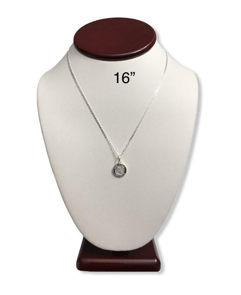 925 Silver Saint Michael Necklace / Cadena Plata San Miguel Proteccion – P113