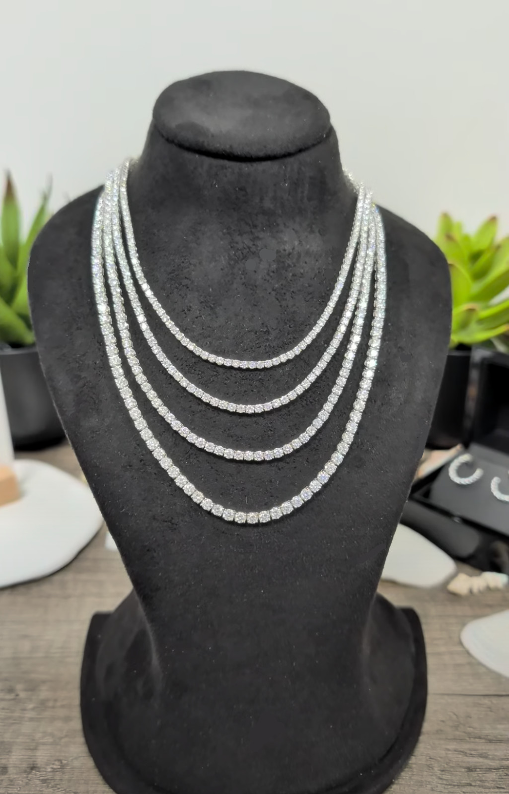 Diamond Tennis Necklace Lab Grown Diamond 5CT – 20CT – 14K Gold