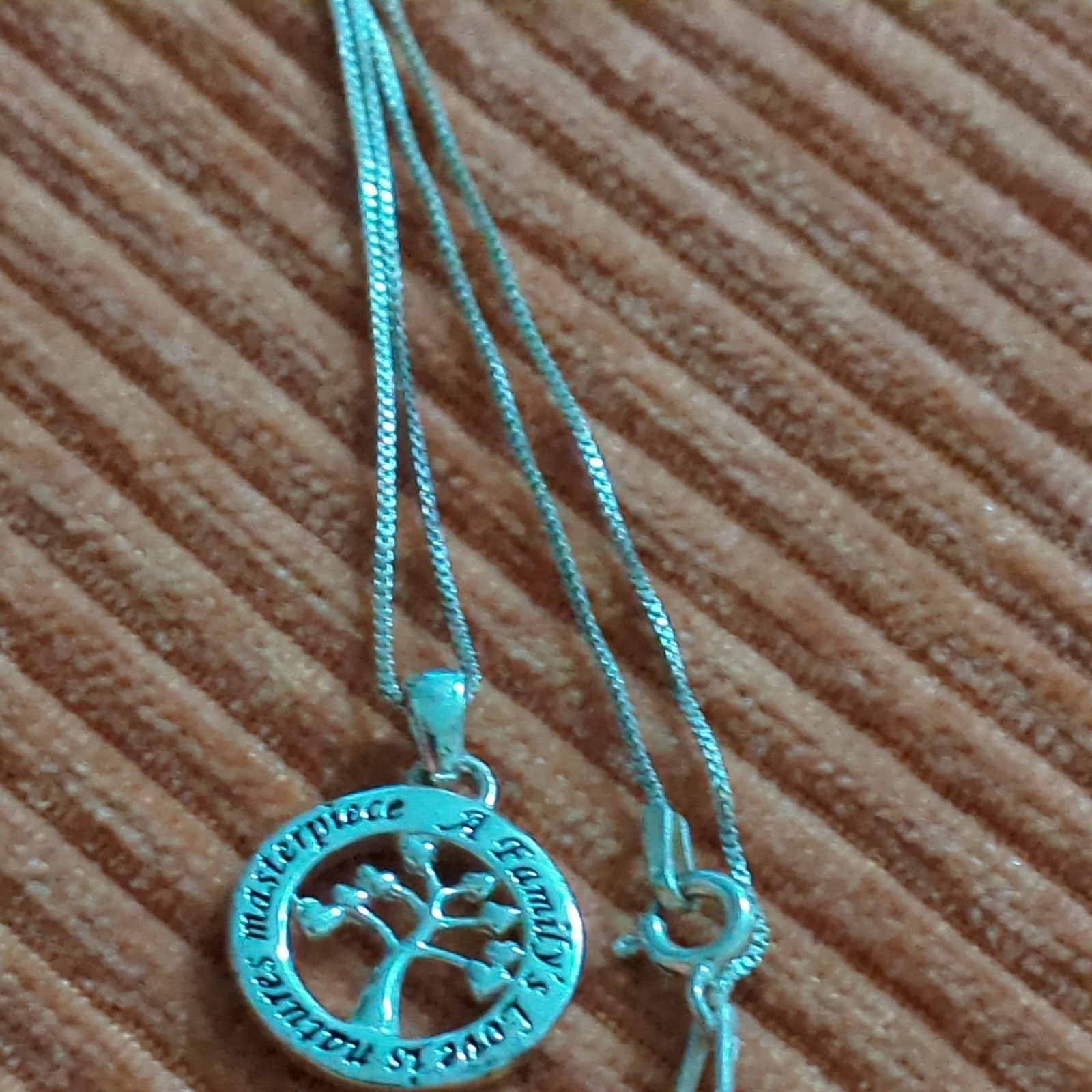 Silver 925 Tree Of Life Pendant & Chain A Family’s Love is Natures Masterpiece