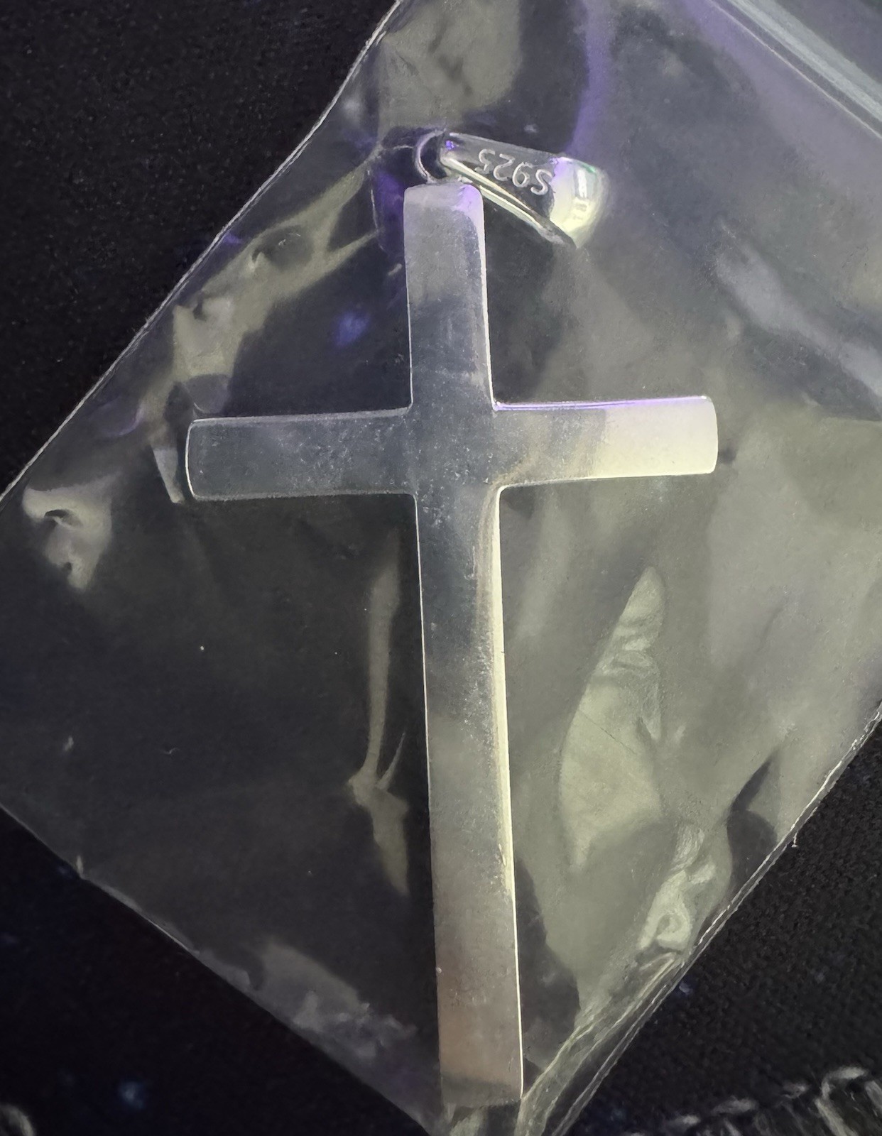 Large Religious Christian 925 Sterling Silver Cross Pendant New With Box
