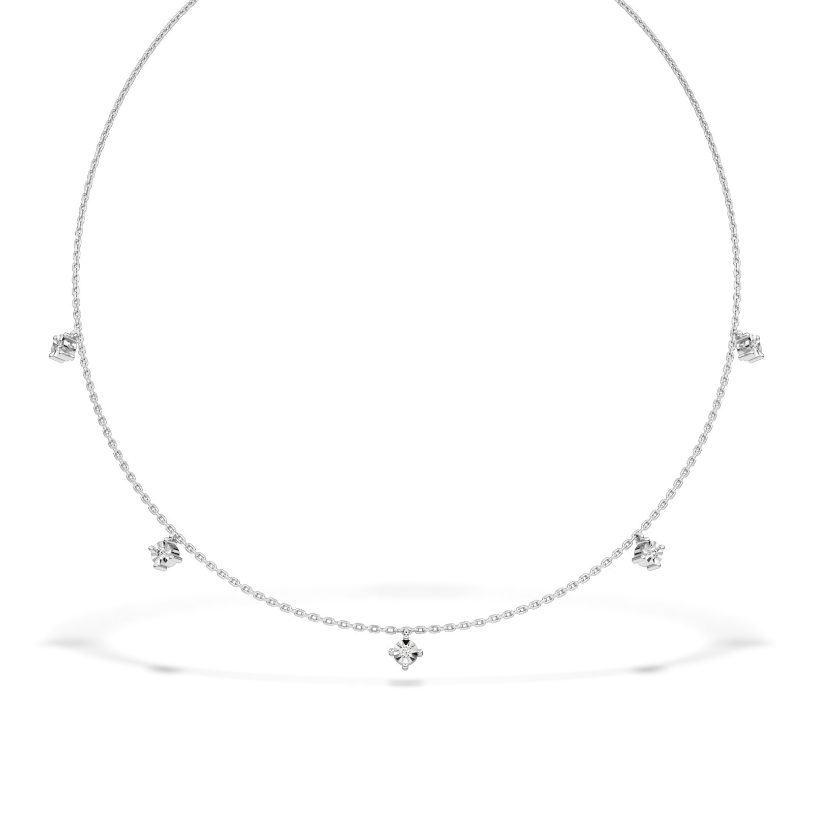 Elegant Diamond Drop Necklace 10K 14K 18K Gold Women’s Fine Jewelry Gift for Her