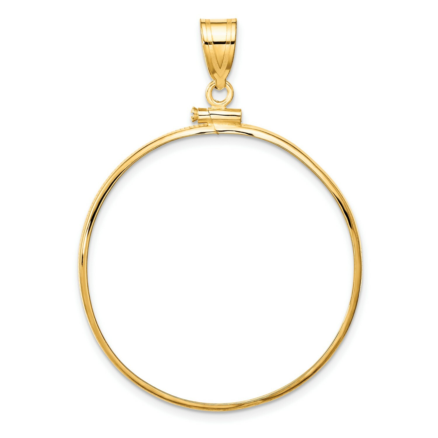 1907-1933 US $20 St Gaudens Double Eagle Screw Top Reeded Coin Bezel in 14k Gold