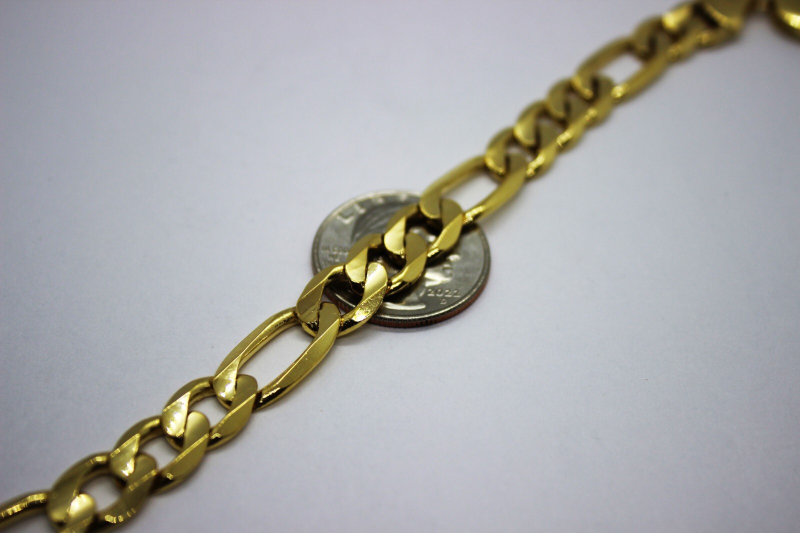 10k Solid Yellow Gold Figaro Chain Necklace 2.2mm – 10.2mm 16″ – 30″