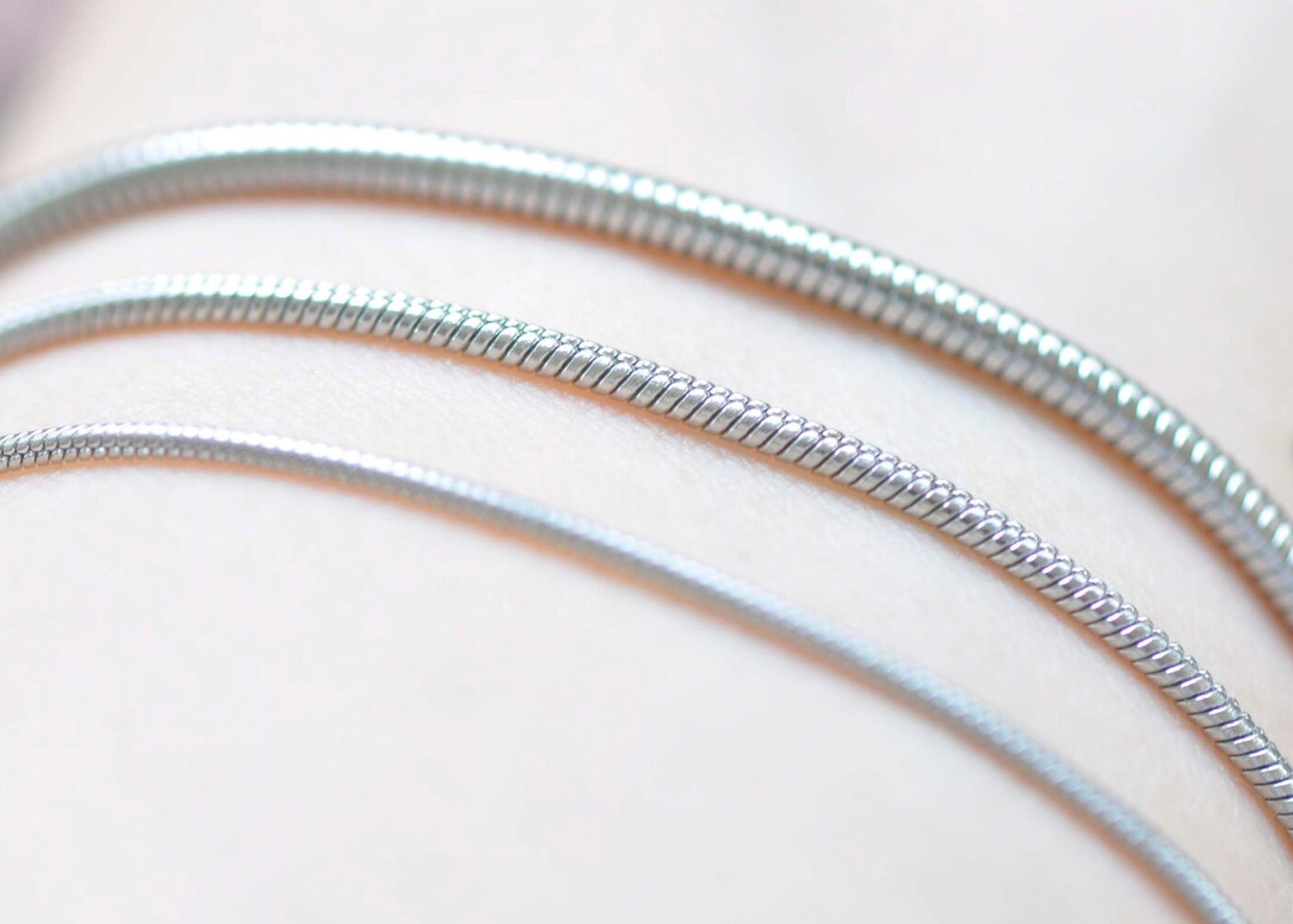 925 Sterling Silver Snake Chain Necklace .925 Italy All Sizes