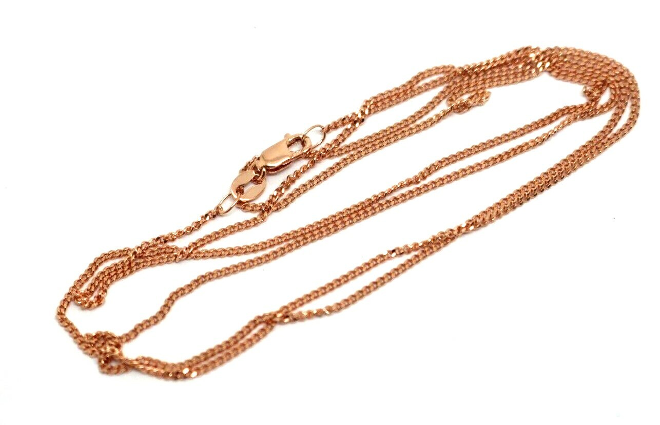 Genuine 9ct 9k 375 Rose Gold Kerb Curb Chain Necklace 70cm 3.9 grams