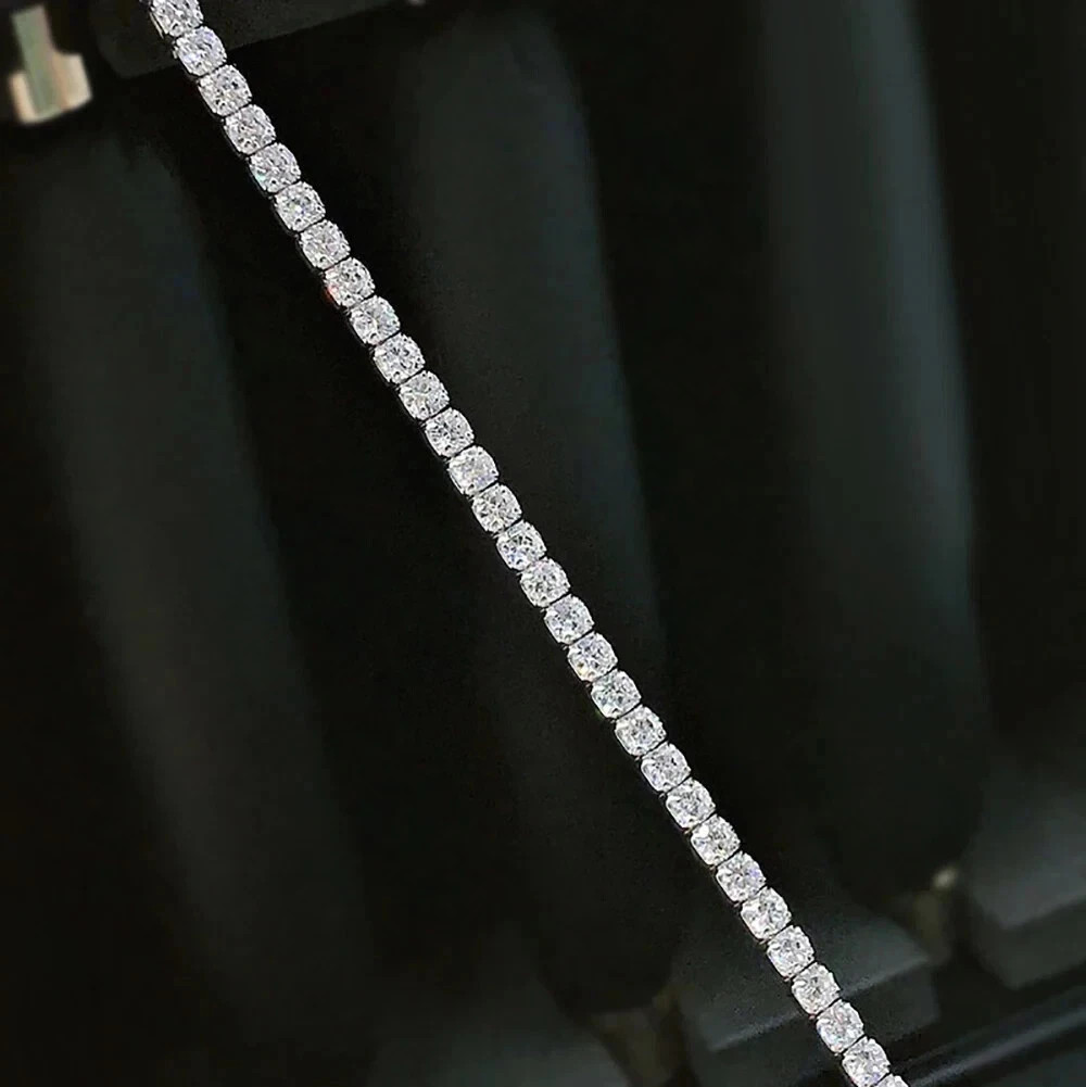 20CT Round Cut Lab Created Diamond Women’s Tennis Necklace 14k White Gold Plated