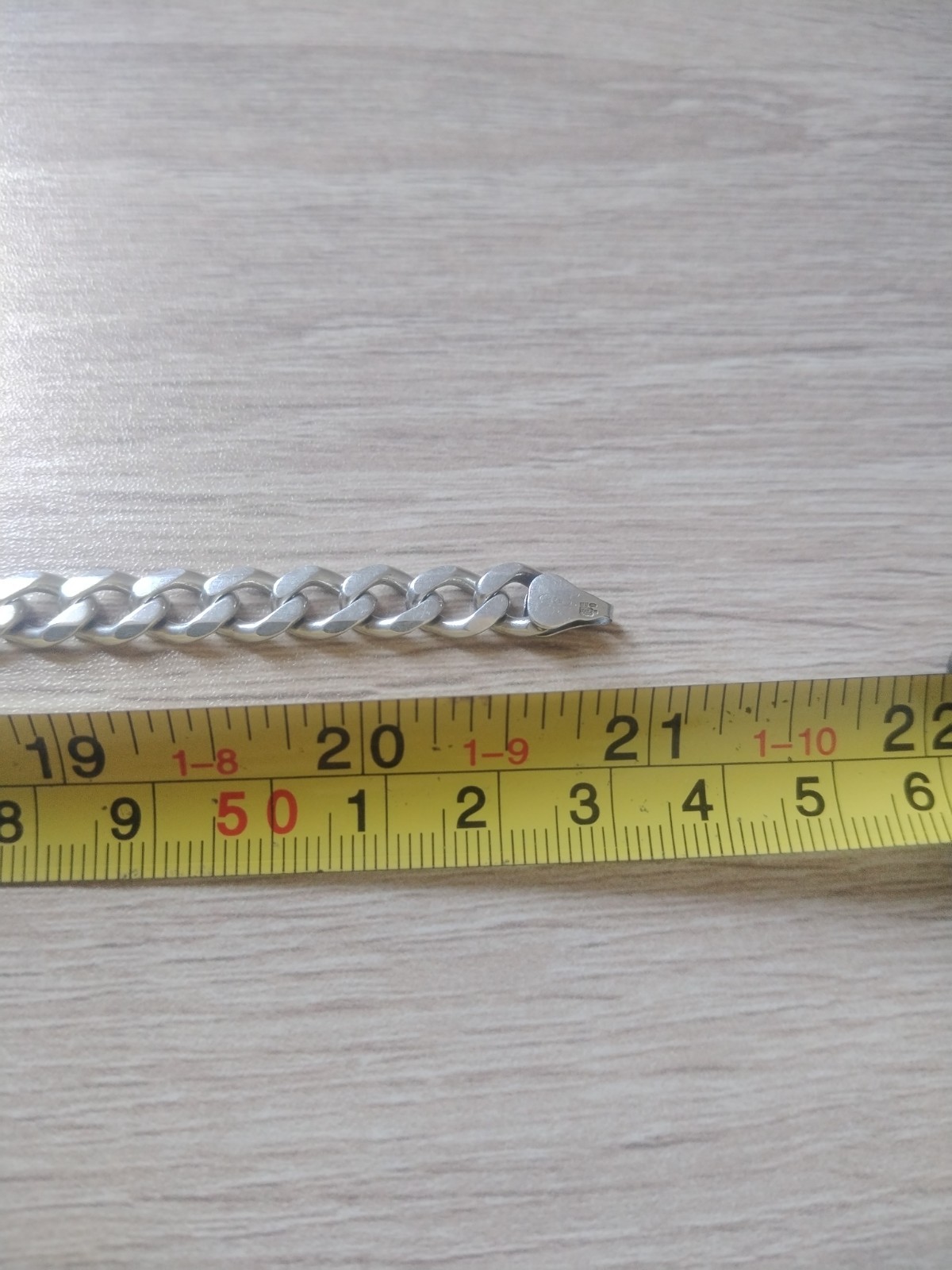 CC 925 Sterling Silver HEAVY 21 inch 53сm 7mm Cuban curb link Chain 48g