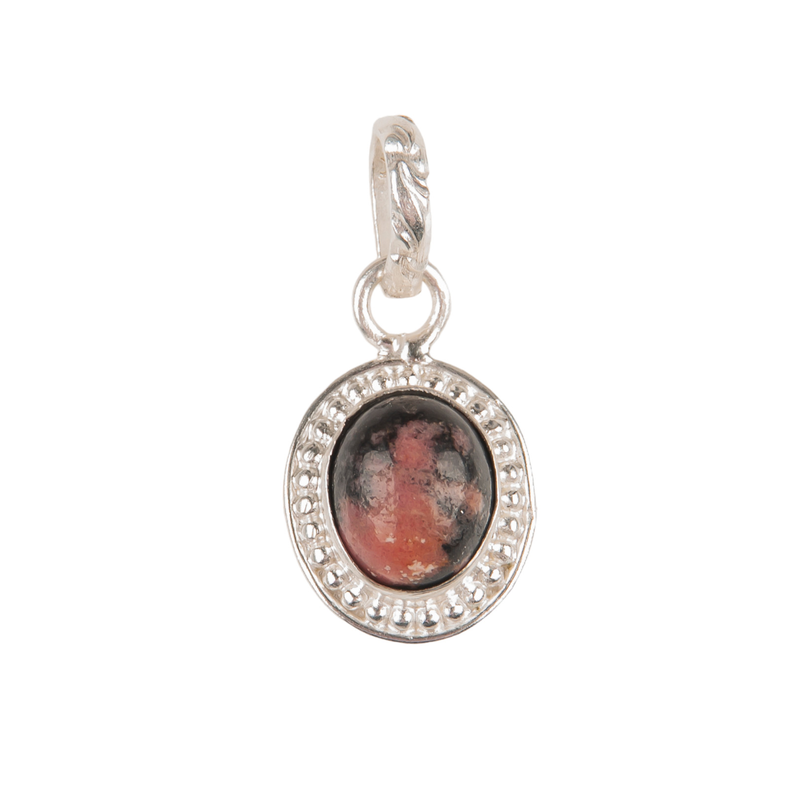 Black Rhodonite Gemstone 925 Sterling Silver Pendent 1.20″ Gift For Girlfriends