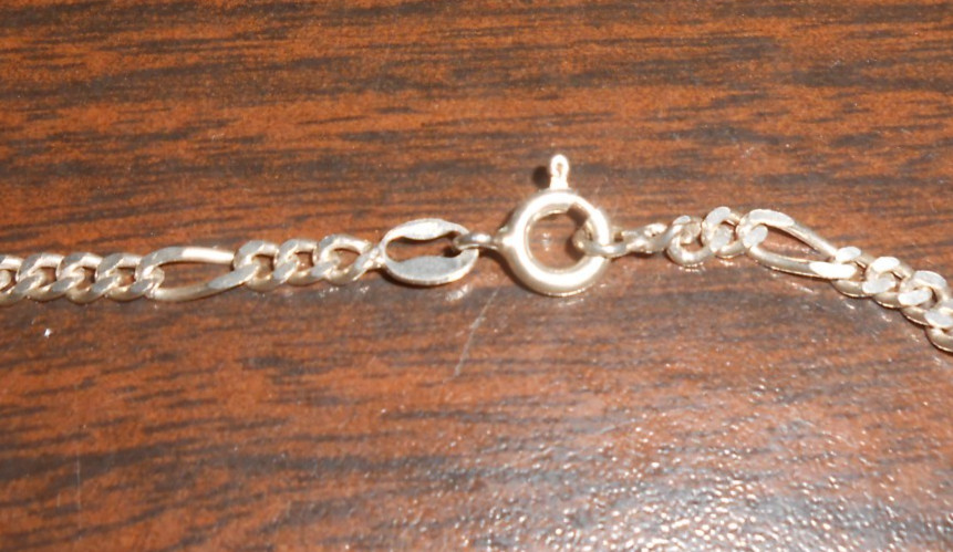22″ and 23.5″ FIGARO NECKLACE CHAINS MARKED 925 ITALY – 18.57 GRAMS PRE-OWNED