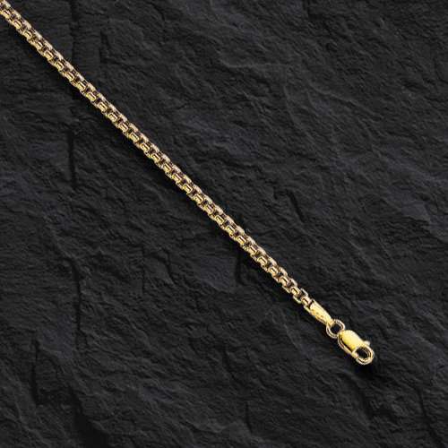 14k Yellow Gold 18″ Round Box Link Pendant Chain/Necklace 1.3 mm 2 Grams