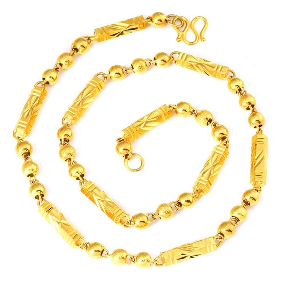 Gold-plated Brass 6mm-8mm Rope Chain Diamond Cut Pendant Necklace 8″- 20″