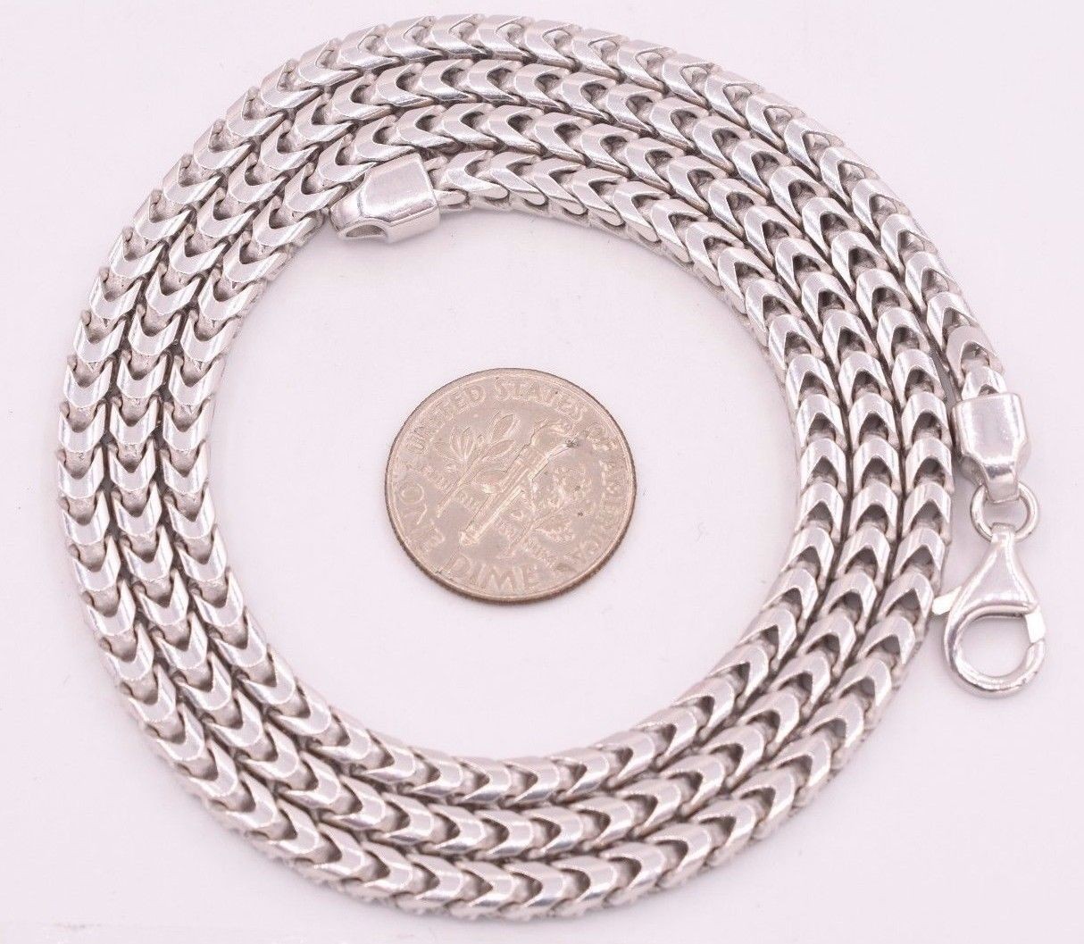 3.5mm Anti-Tarnish Solid Franco Chain Necklace Real 925 Sterling Silver ITALY