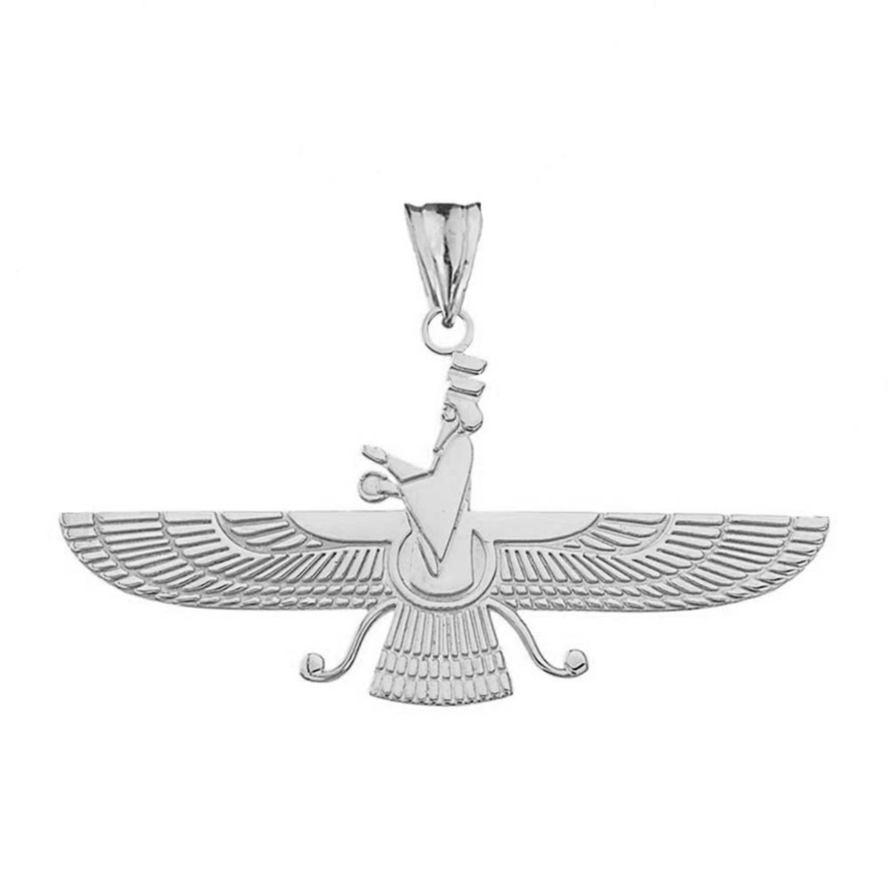 Gold Faravahar Pendant Necklace (Available in Yellow/Rose/White Gold)