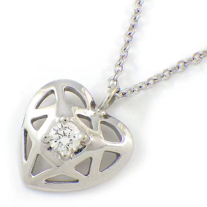 Tiffany & Co Paloma Picasso Diamond 18K White Gold Pendant Necklace