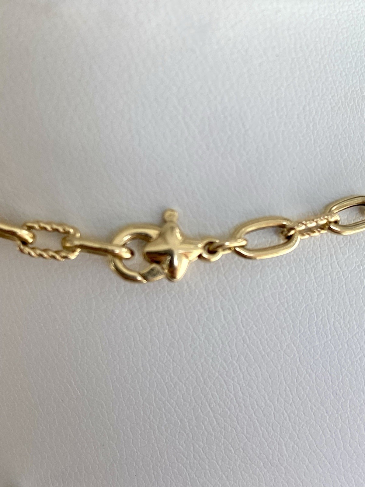David Yurman 18K Gold Madison Diamond Plate Necklace 3mm 18” Excellent $10,400+