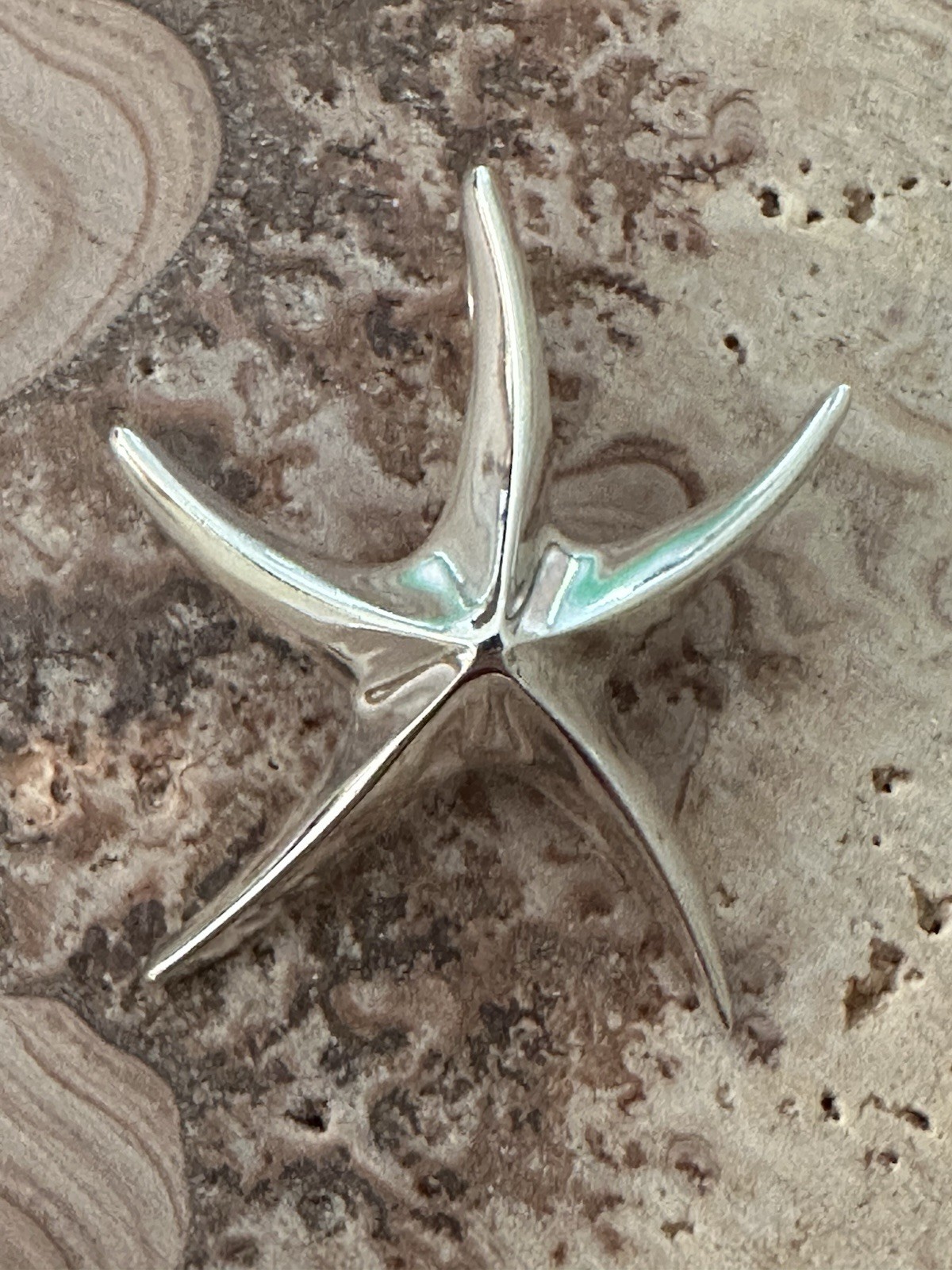 Sterling Silver Starfish Pendant Beach Summer Fun Sand Ocean