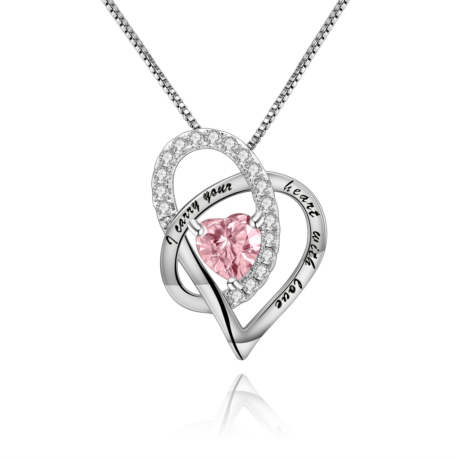 Birthstone Necklace for Mom Women Sterling Sliver 925 Mothers June May December
