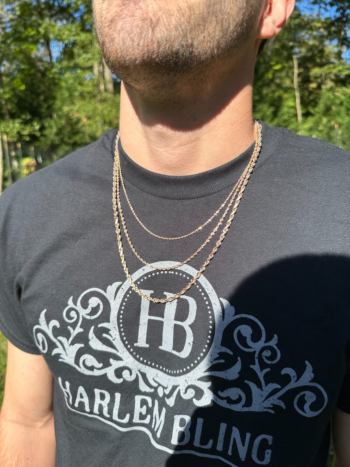 Solid 14k Rose Gold Men’s Women’s Real Rope Chain Necklace 1.5mm-4mm