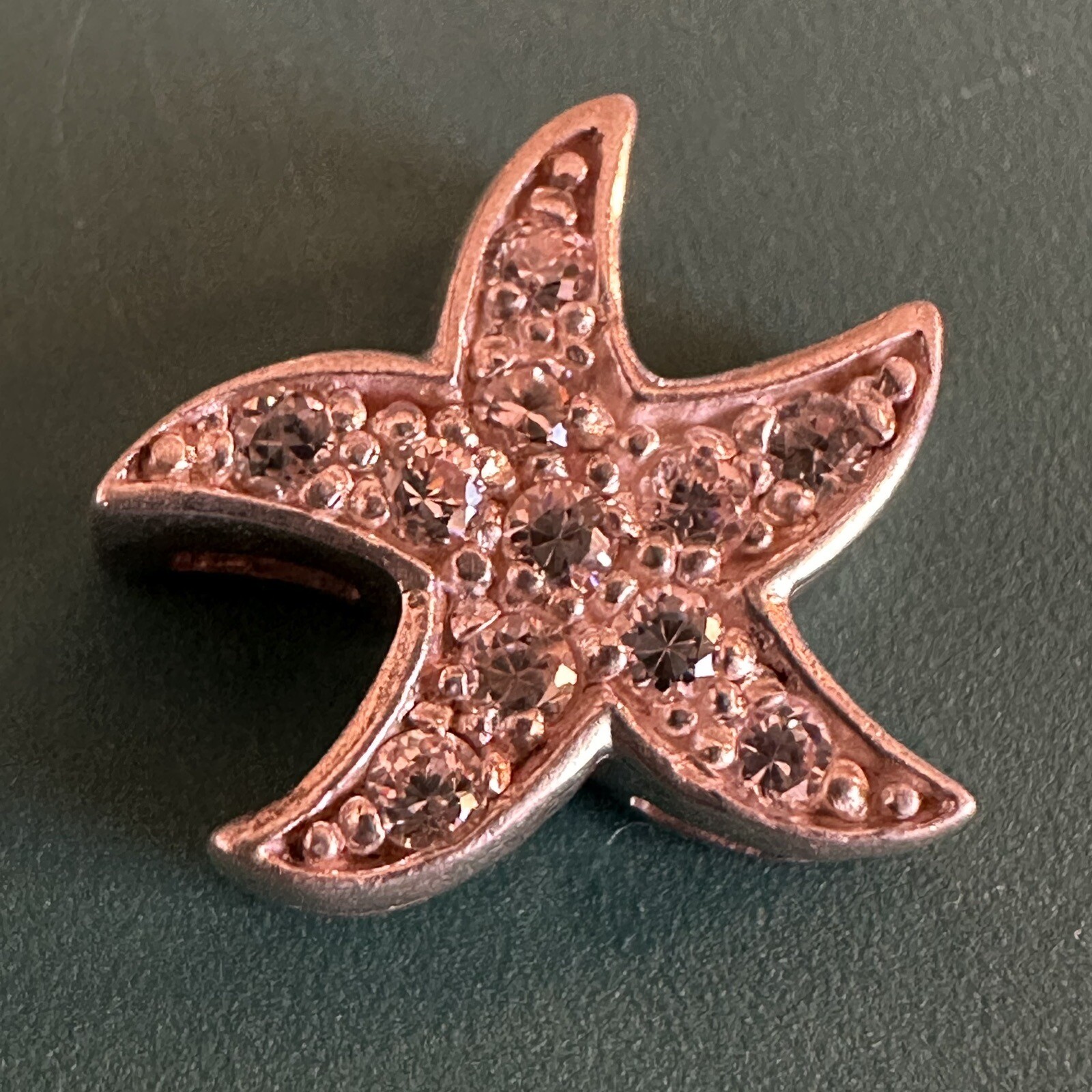 Sea Tiny Starfish Slide Pendant Star Clear Crystal 925 Watson Sterling Silver
