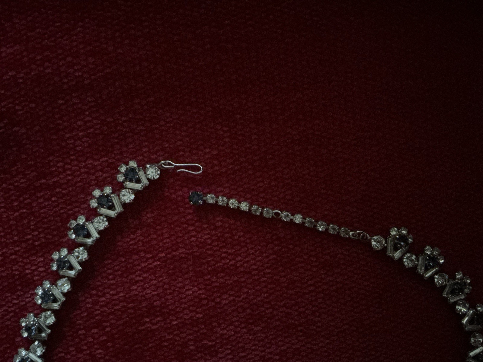 Silver Tone Tennis Necklace with Clear Prong Set Stones, 17 Inch