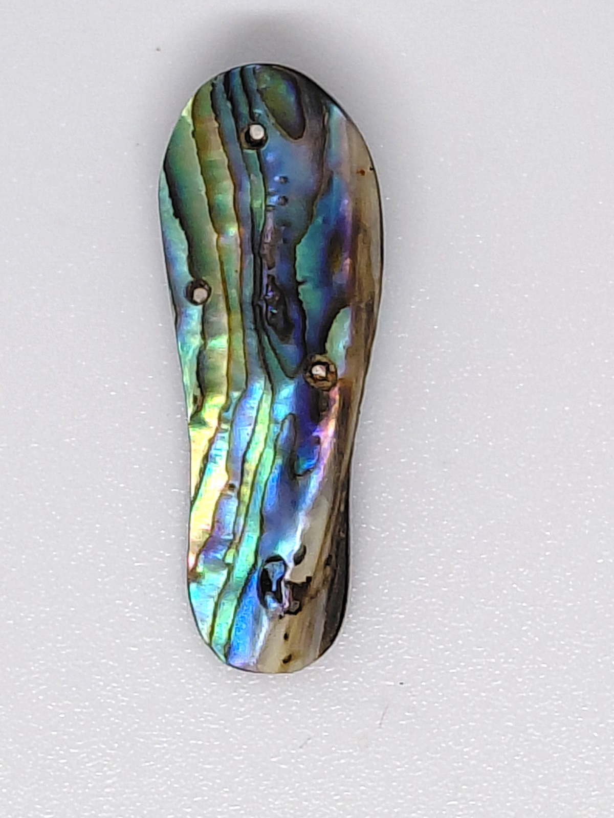 925 Sterling Silver NZ Paua Abalone Shell Jandal Flip Flop Pendant Charm 3cm