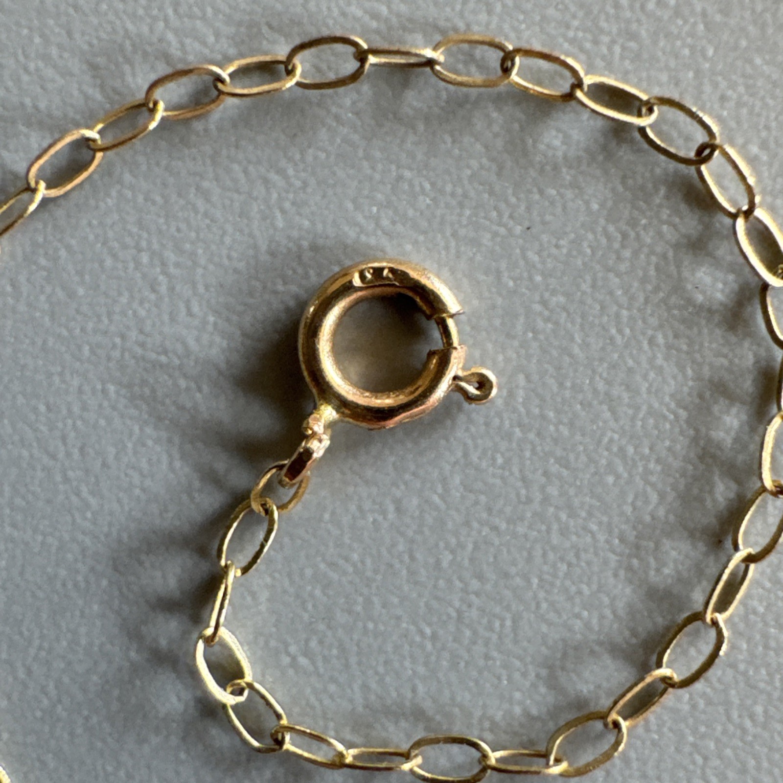9ct Yellow Gold 375 Fine 1.3mm Oval Link Cable Chain Necklace 16” XRF Tested
