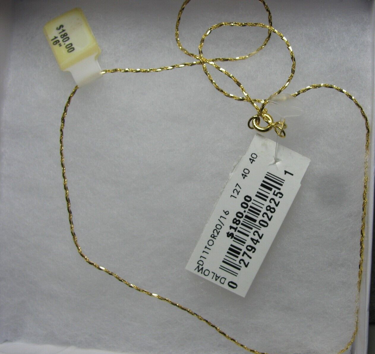 Kohl’s New with tags 14K Gold Necklace 18 inches —- KAK