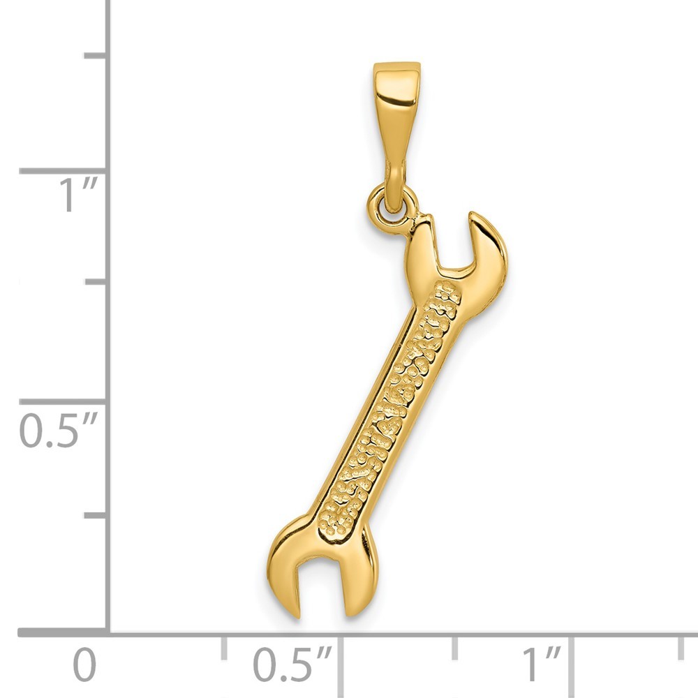 14k Yellow Gold Wrench Pendant