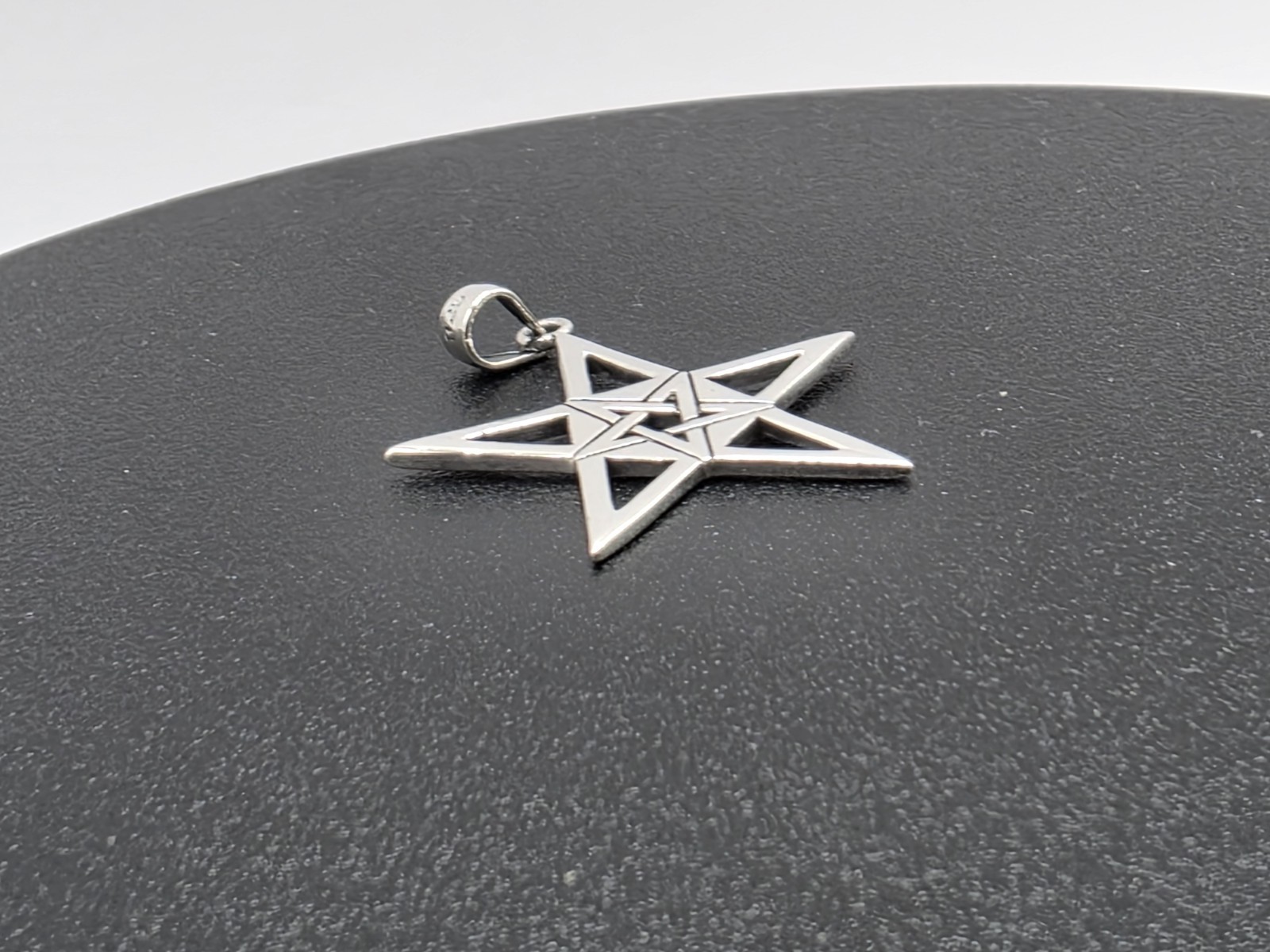 925 New Sterling Silver Pendant Pentacle 26mm