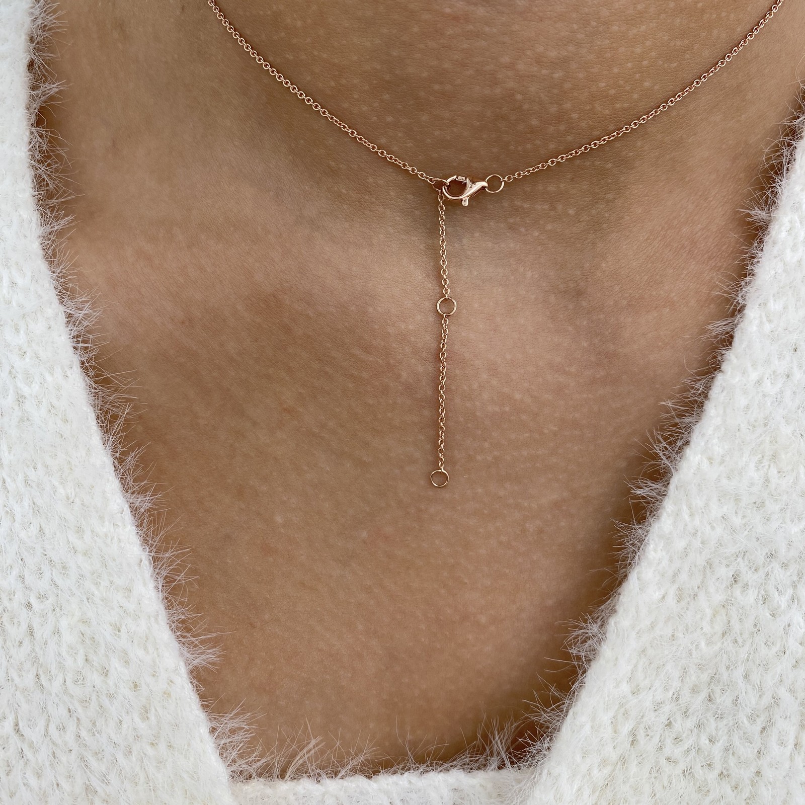 2ct Pear Pendant Necklace Rose Gold 14K Labcreated Diamond E/VVS2 Cert