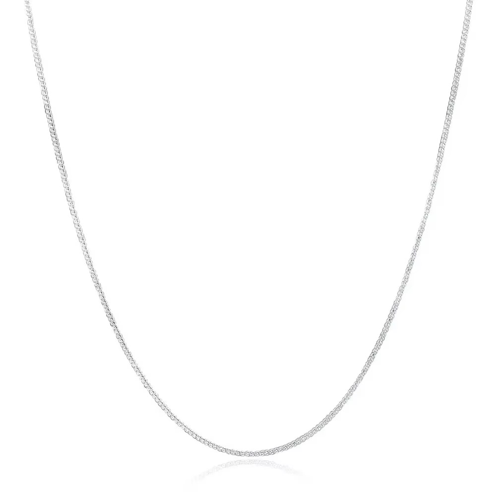 16″-30″ Mens Womens 925 Sterling Silver 2mm Wide Curb Link Chain Necklace #N249