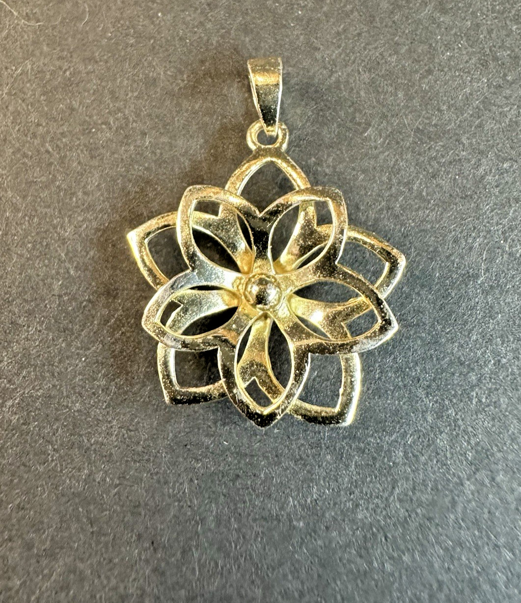 Sterling Silver Thai FAS Flower Pendant