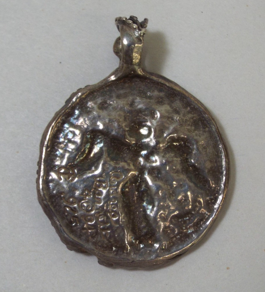 VTG 1990s Andrea Barnett Sterling Silver 925 Angel & Stars Pendant 21.6g Signed