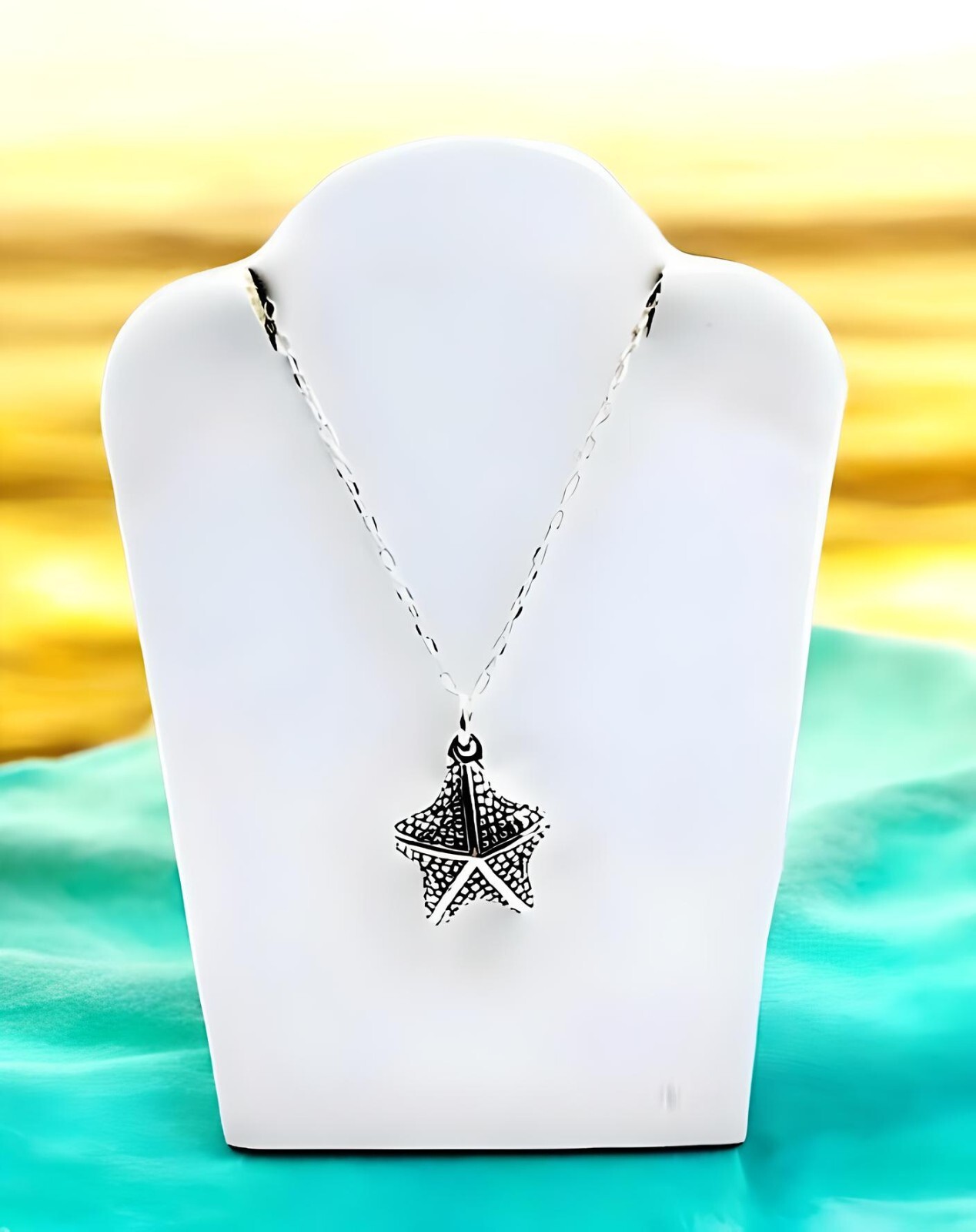 Lightweight 925 Sterling Silver Starfish Pendant – Chain Sold Separate 1489
