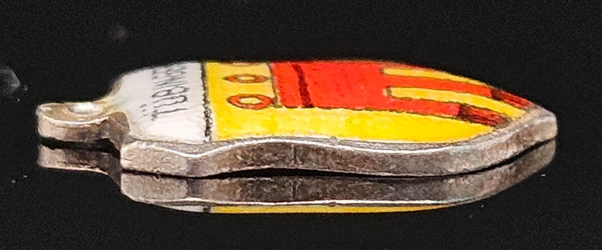 Silver TUBINGEN GERMANY SHIELD Necklace Pendant Souvenir Crest 935 Enamel