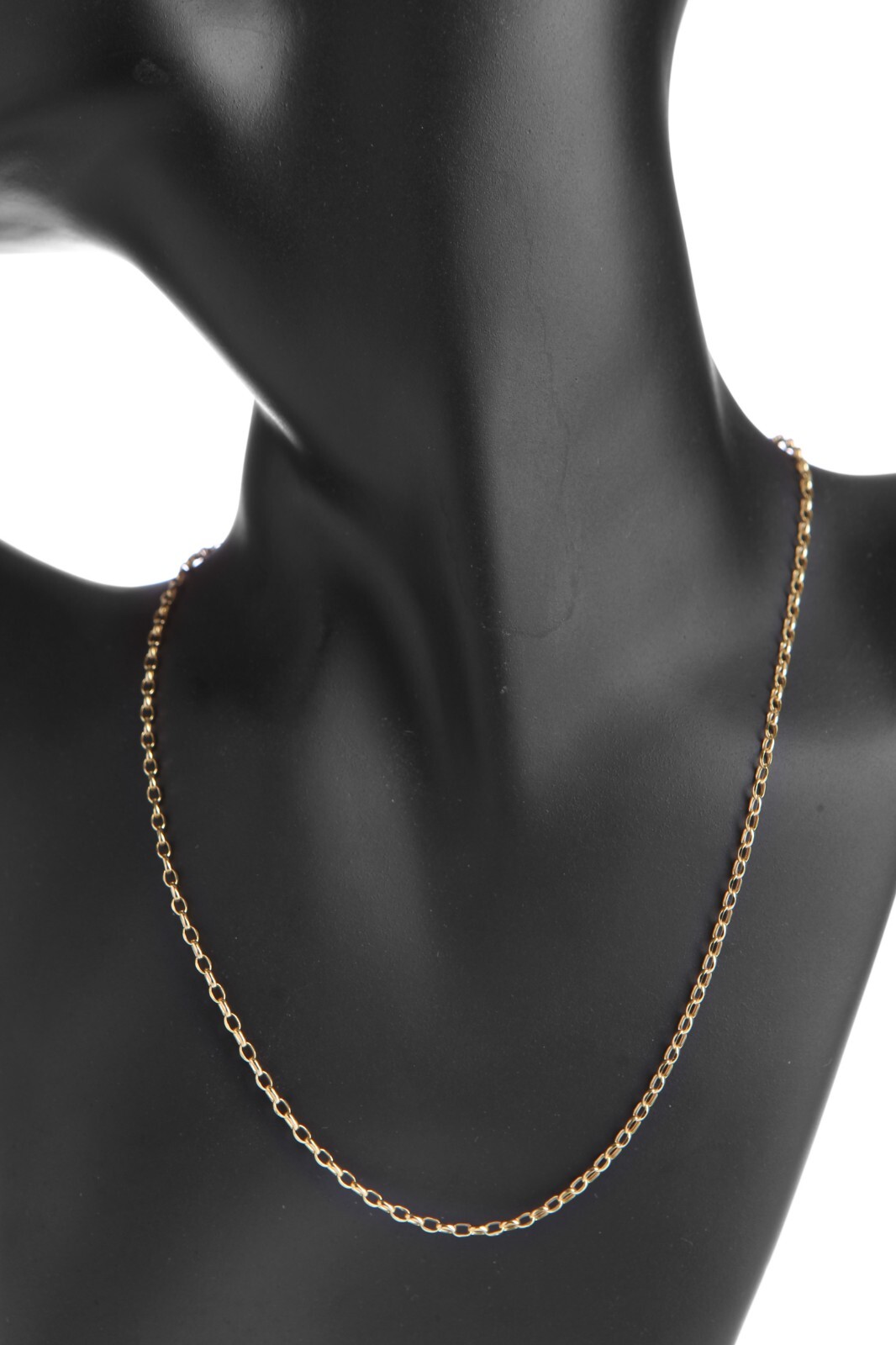 Italian Made 9ct Yellow Gold Oval Belcher Chain Necklace Width 2.2mm, 16-24 Inch