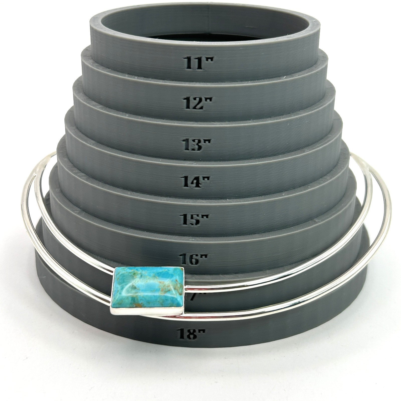 Jay King DTR 925 Sterling Turquoise Double Collar Necklace 36g Original Box