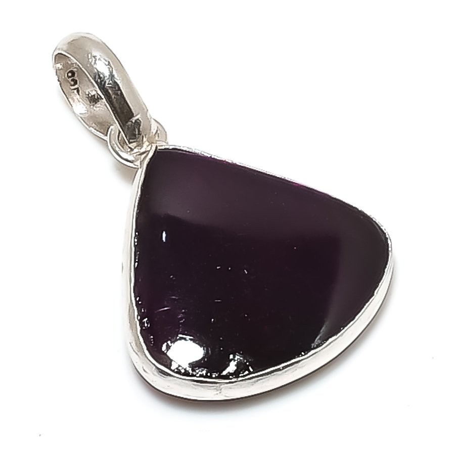 Purple Labradorite Gemstone 925 Sterling Silver Jewelry Pendant 1.22″ G139