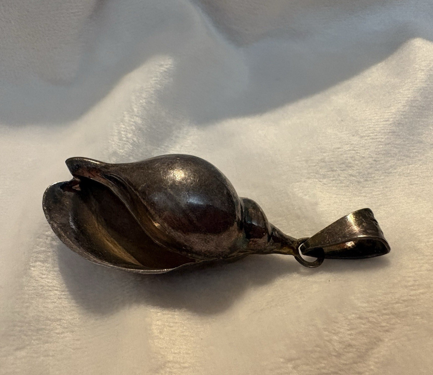 Sterling Silver 925 Seashell Pendant Signed