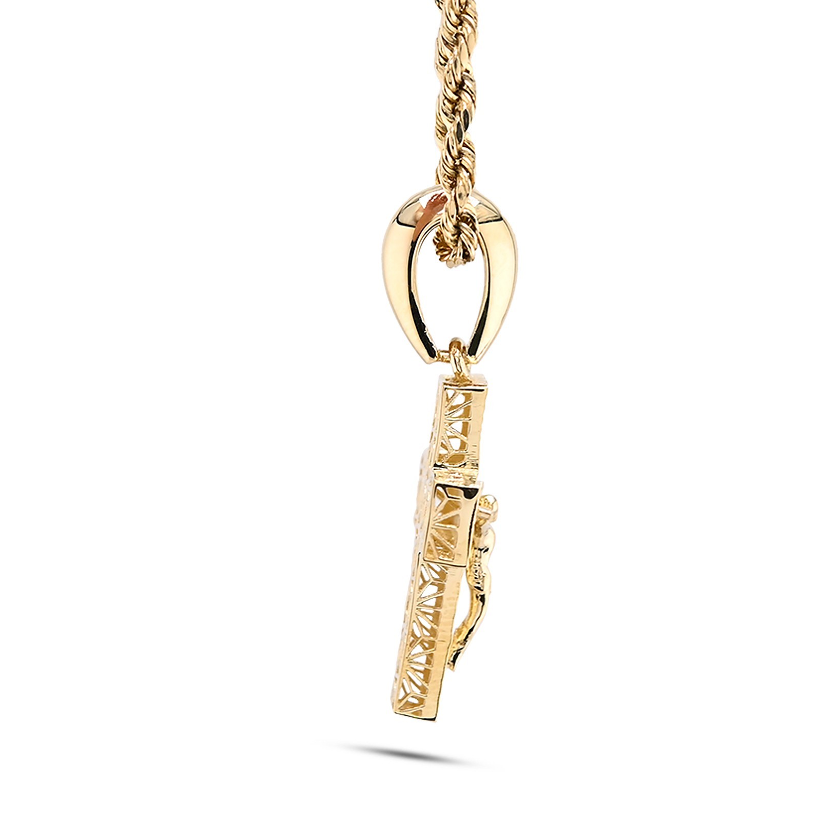 10k Yellow Gold Religious Crucifix Cross Pendant 1.5g Unisex Adults Charm