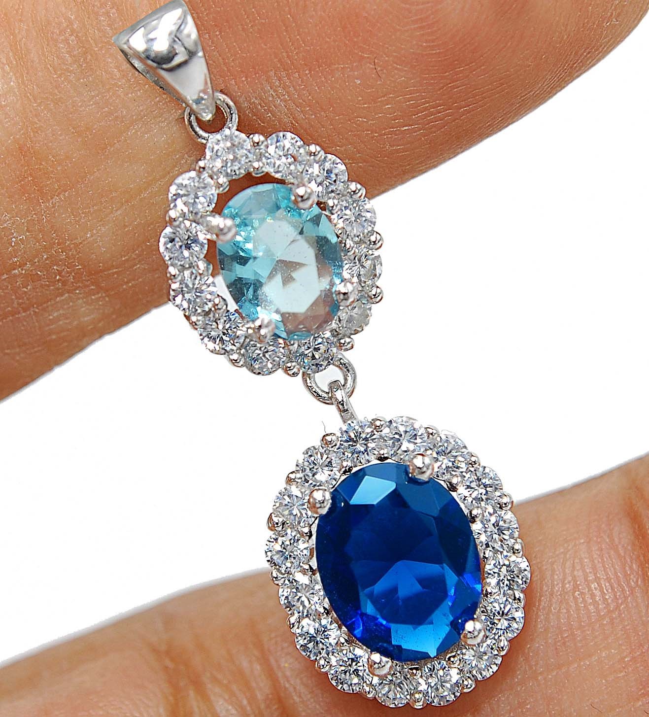 7CT Heat Treated Kyanite 925 Sterling Silver Pendant Jewelry QB3-5