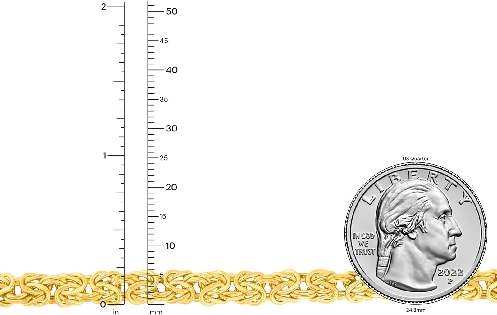 Floreo 14k Yellow Gold 6mm Byzantine Link Bracelet, 7.25 Inch