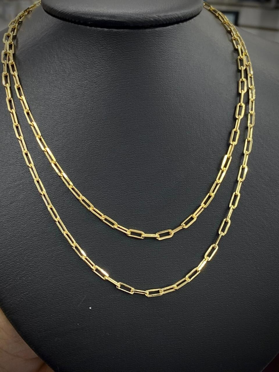 3.5MM Chocker Paper Clip Chain Necklace Womens Girls Kids Chain Babies 16″ 18″