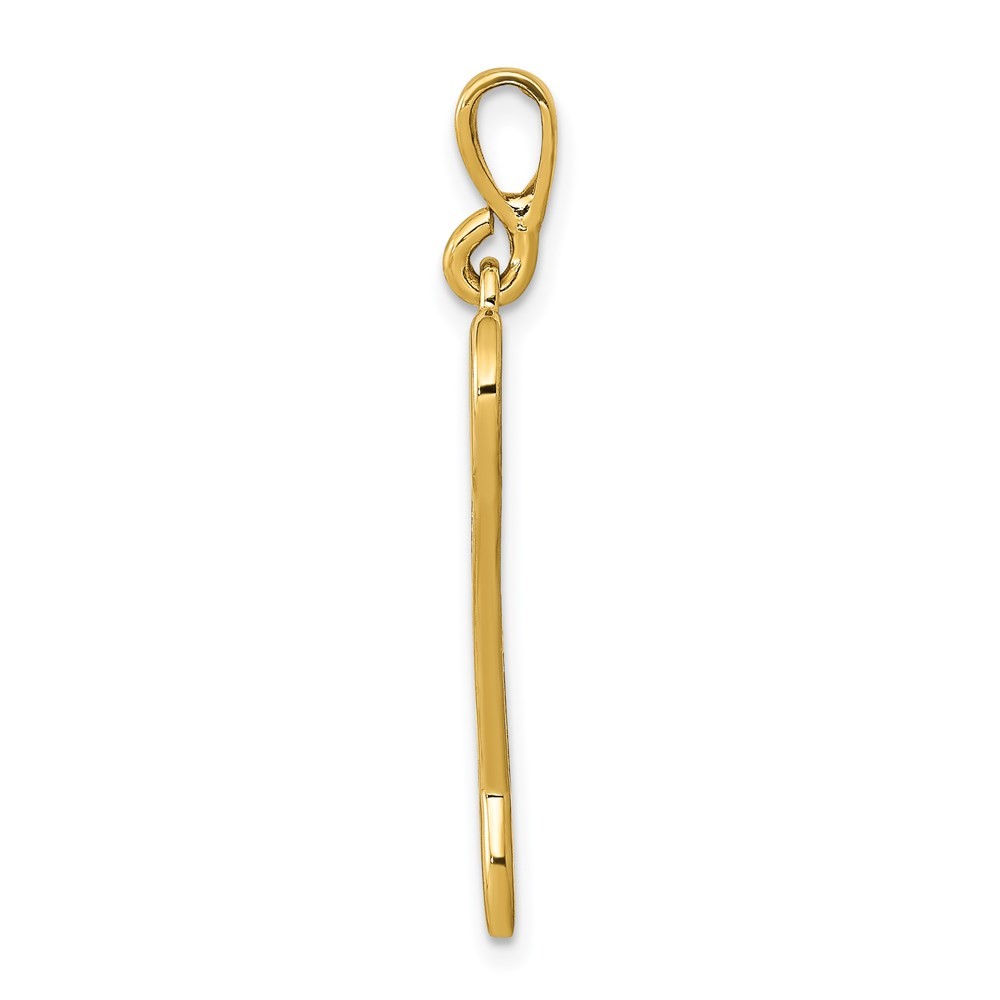 14k Yellow Gold Wrench Pendant