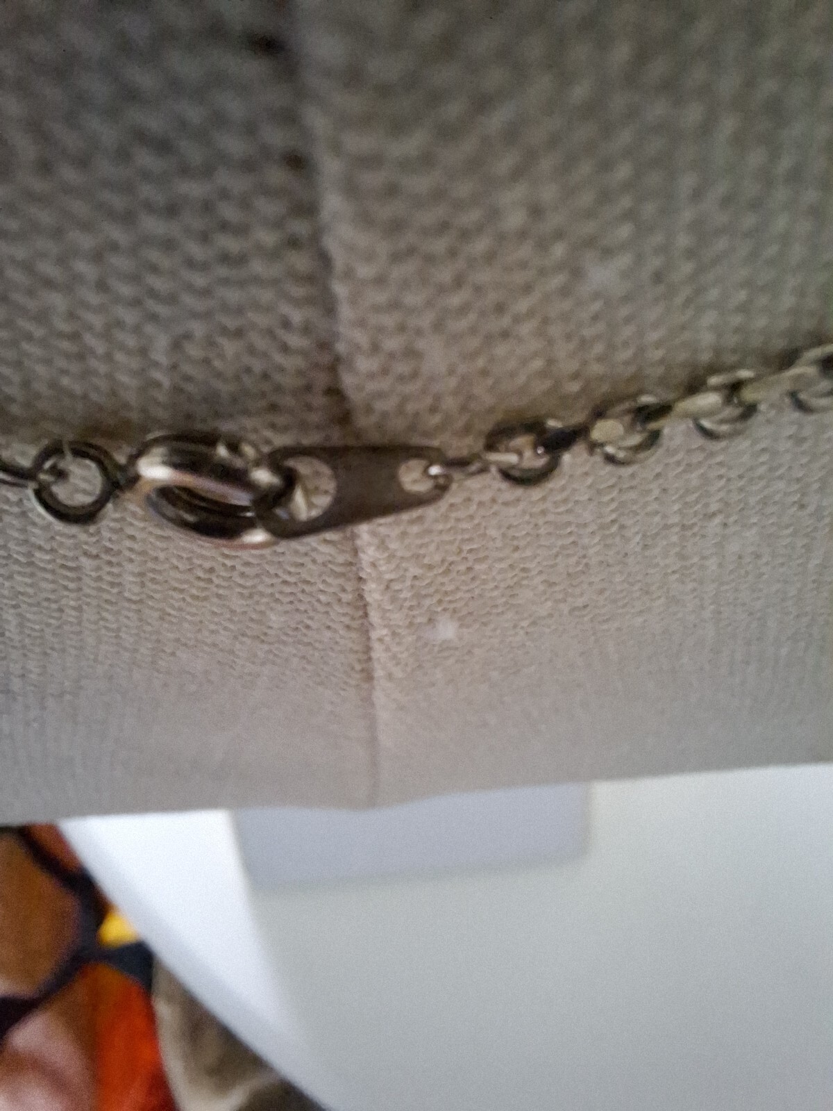 Vintage Silver Tone Scalloped Necklace, Multi Loop, 16″ chain, spring ring clasp