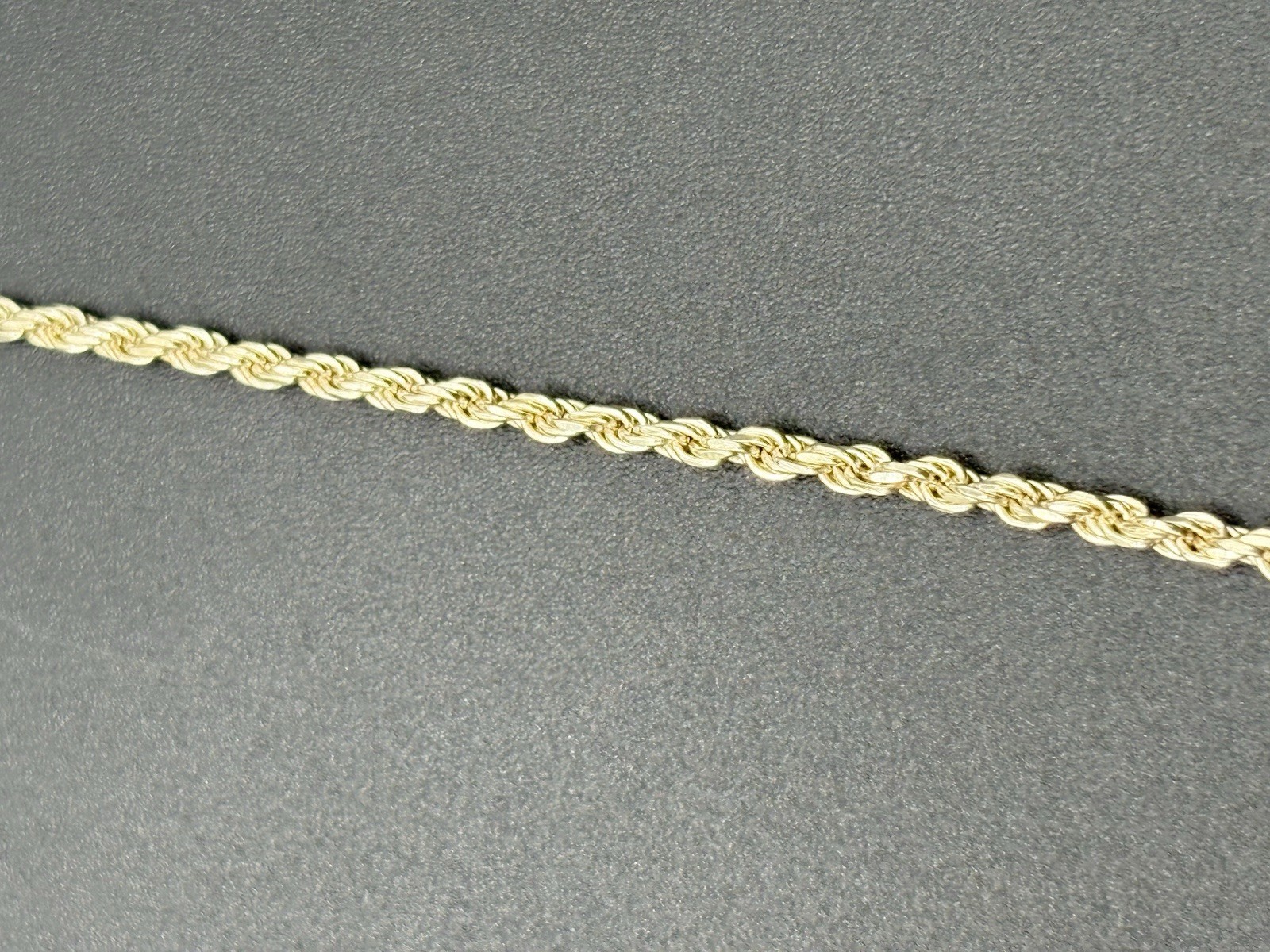20″ EUC Sterling Silver Rope Chain 2.25MM 9 Grams C19
